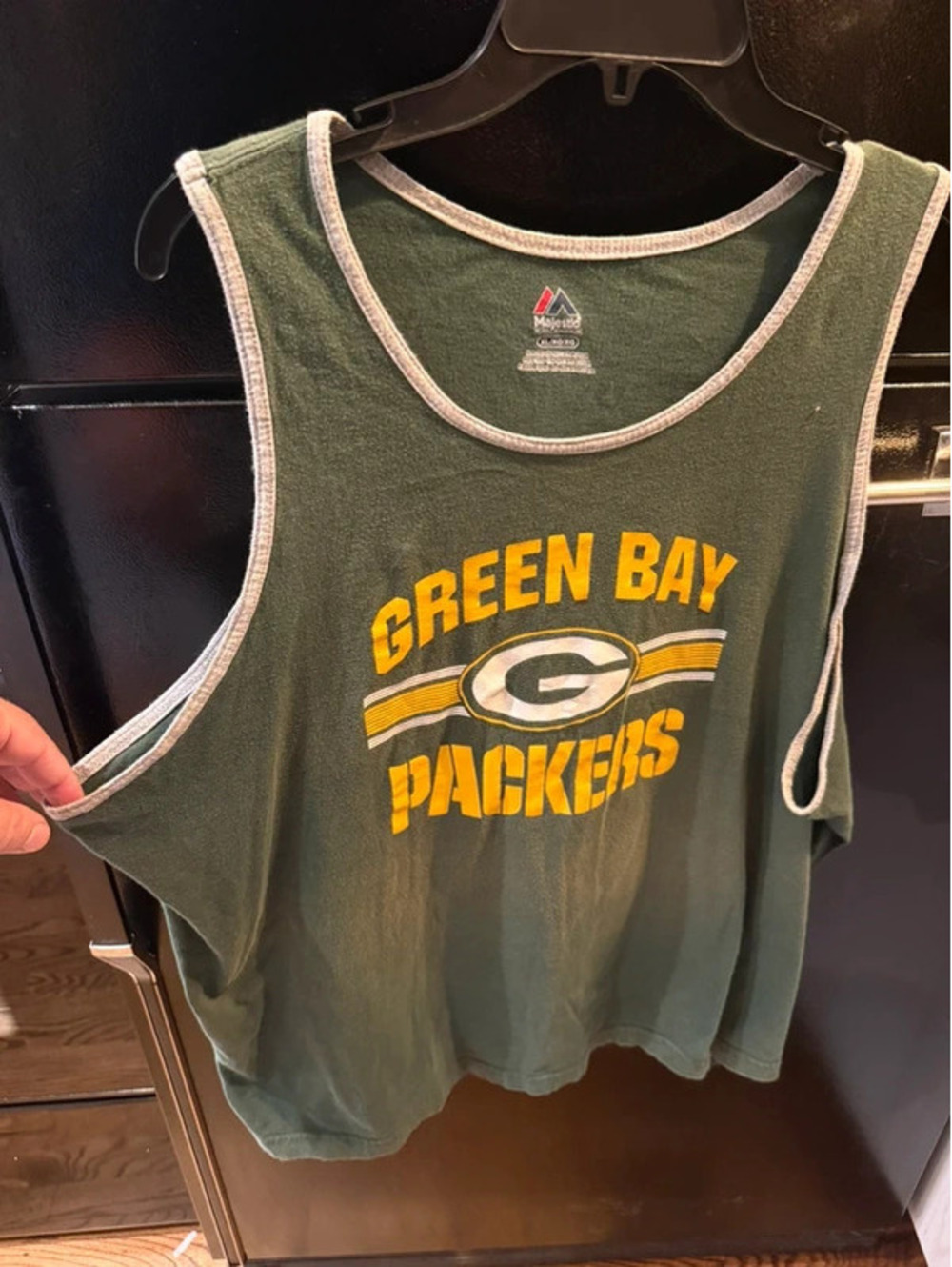 Majestic Green Bay Packers Ringer Tank Top Mens XL